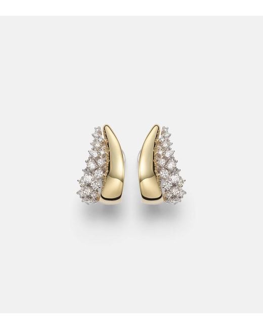 YEPREM White Golden Strada 18Kt And Earrings With Diamonds