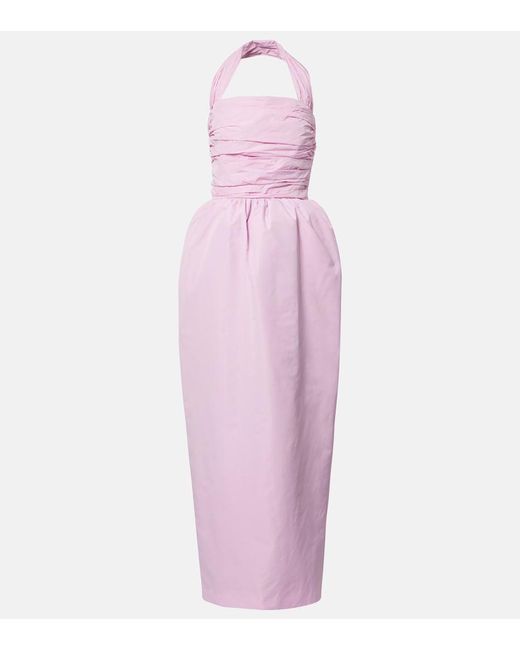 Patou Pink Gathered Halterneck Gown