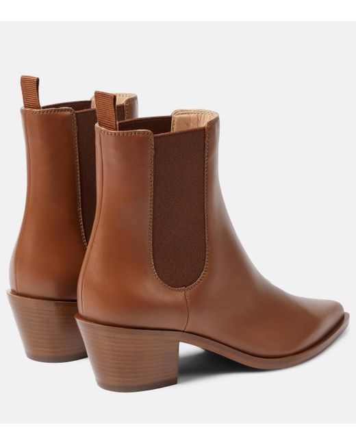 Gianvito Rossi Brown Leather Ankle Boots