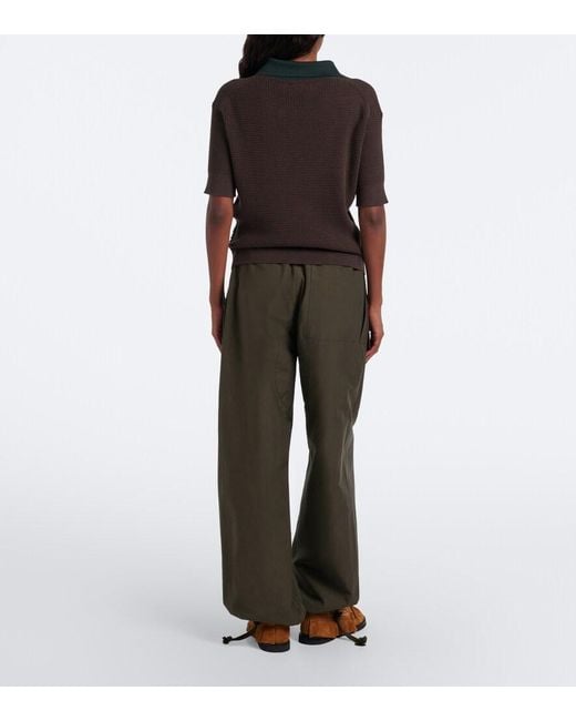 J.W. Anderson Gray Cotton-Blend Wide-Leg Pants