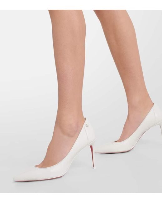 Pumps Sporty Kate 85 in pelle di Christian Louboutin in White