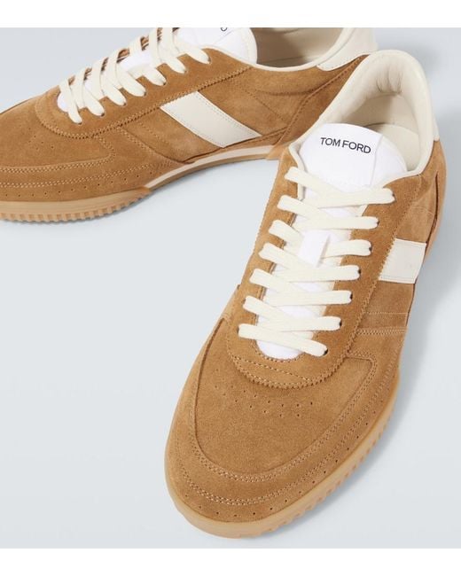 Tom Ford Brown Radcliffe Suede Sneakers for men
