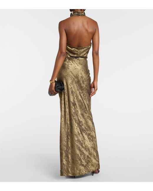 Vestido de fiesta Alberta de lame Veronica Beard de color Metallic