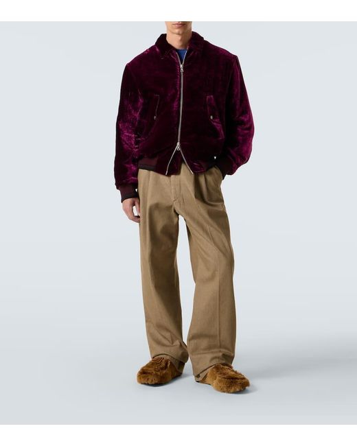 Dries Van Noten Brown Shearling Clogs for men