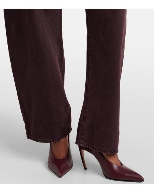 Agolde Blue Sefton High-Rise Barrel-Leg Jeans