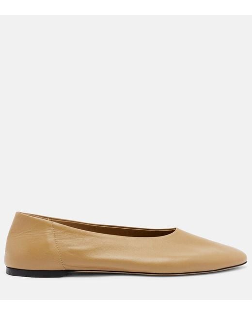 Totême  Natural Leather Ballet Flats
