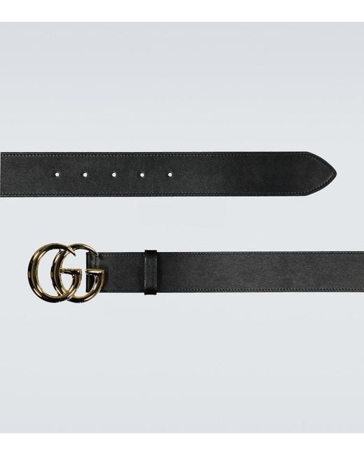 Gucci Black Gg Marmont Leather Belt for men