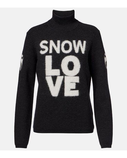 Toni Sailer Black Vanessa Intarsia Wool Sweater