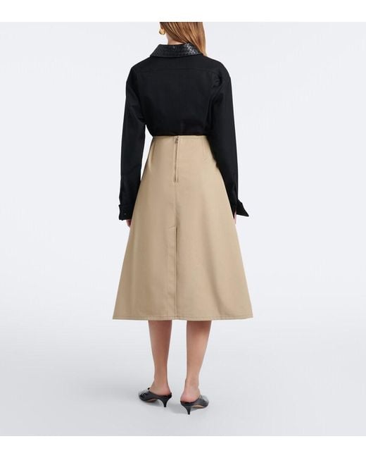 Bottega Veneta Natural Cotton Wrap Skirt
