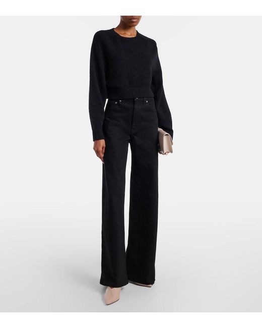 Khaite Blue Dane High-Rise Wide-Leg Jeans