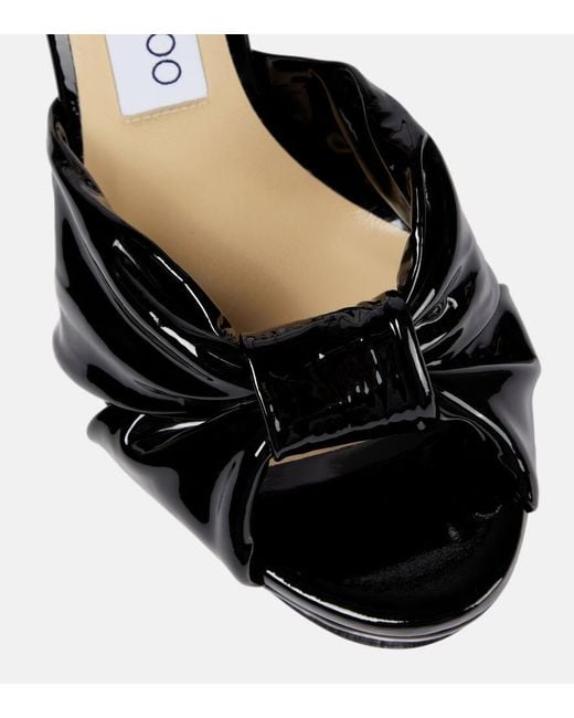 Jimmy Choo Black Heloise 120 Platform Sandals