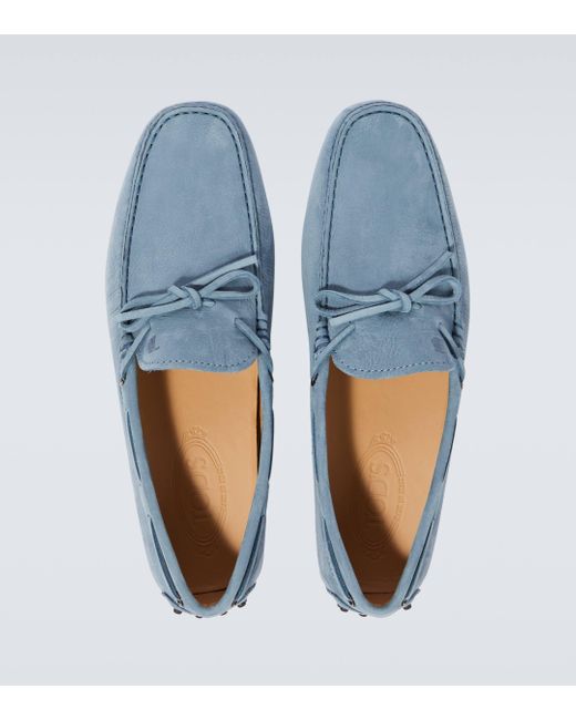 Tod's Blue Gommino Leather Driving Shoes for men