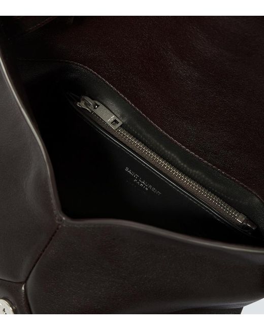 Saint Laurent Black Cassandre Envelope Leather Messenger Bag for men