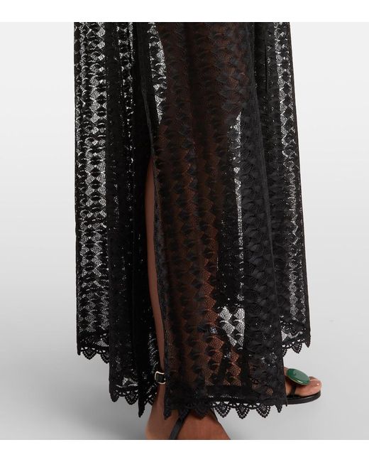 Melissa Odabash Black Talitha Semi-Sheer Kaftan