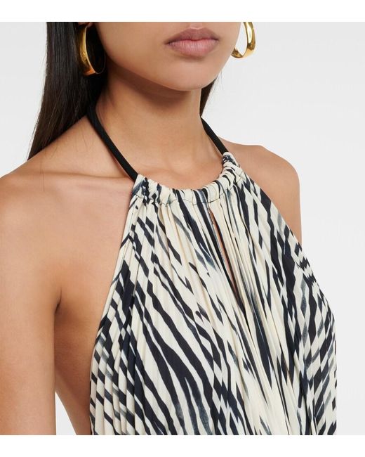 Proenza Schouler White Frida Printed Chiffon Maxi Dress