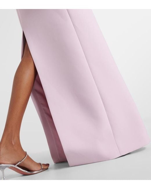 Self-Portrait Pink Crystal-Embellished Crepe Gown