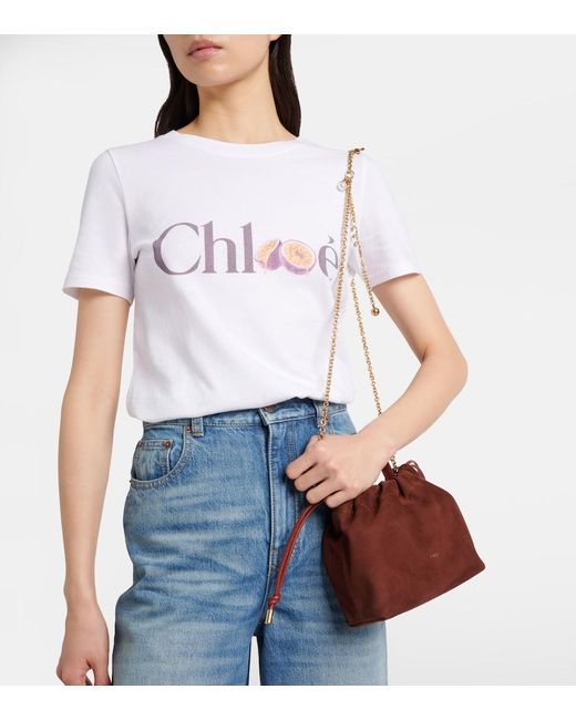 Chloé Brown Icons Small Suede Bucket Bag