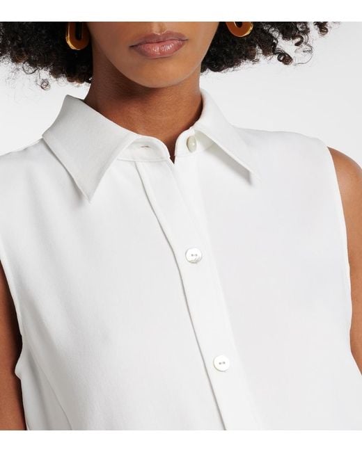 Vince White Crepe Vest