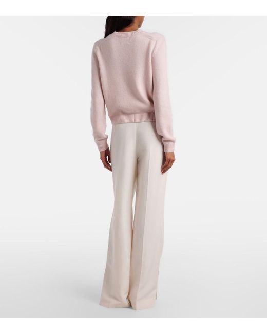 Khaite White Grenare Straight Pants