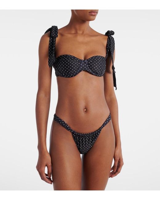 SAME Black Lady Polka-Dot Bikini Top