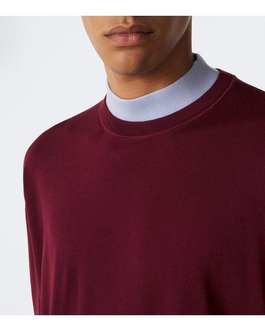 Jil Sander Purple Wool Sweater for men