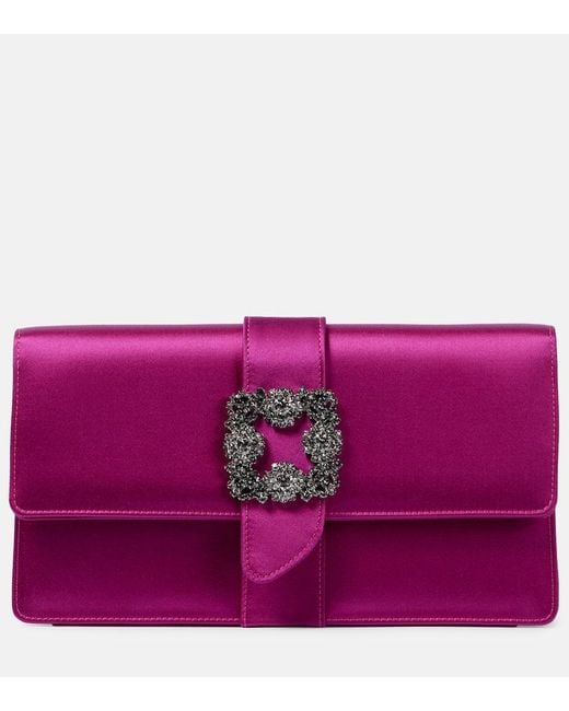 Clutch Capri di Manolo Blahnik in Purple