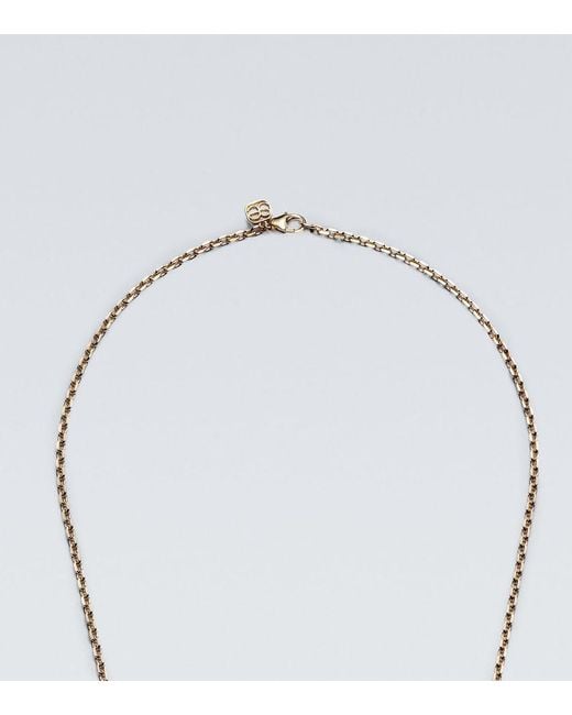 Sydney Evan White Happy Face 14Kt Charm Necklace for men