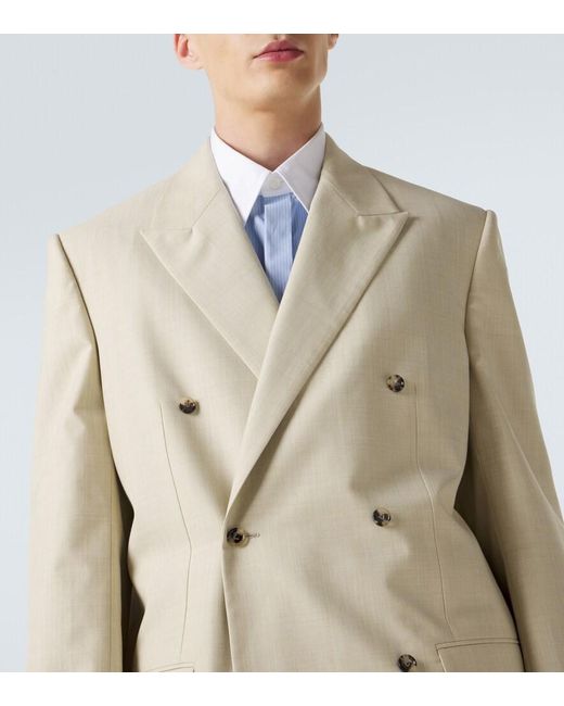 Bottega Veneta Natural Wool And Cotton Gabardine Suit Jacket for men