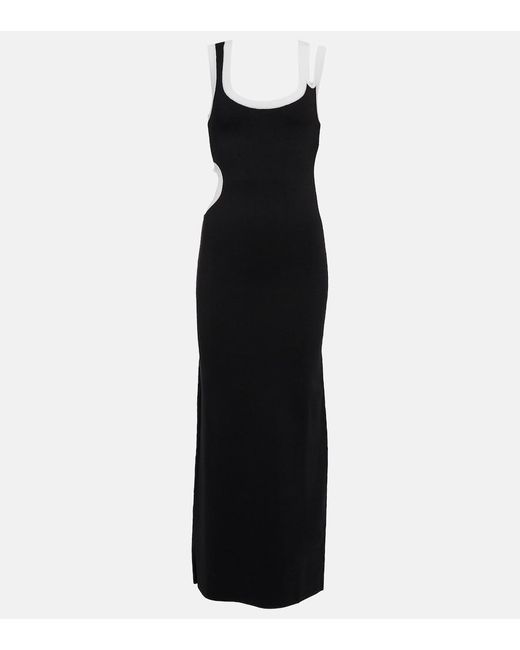 Sir. The Label Evalina Cutout Knit Maxi Dress in Black | Lyst