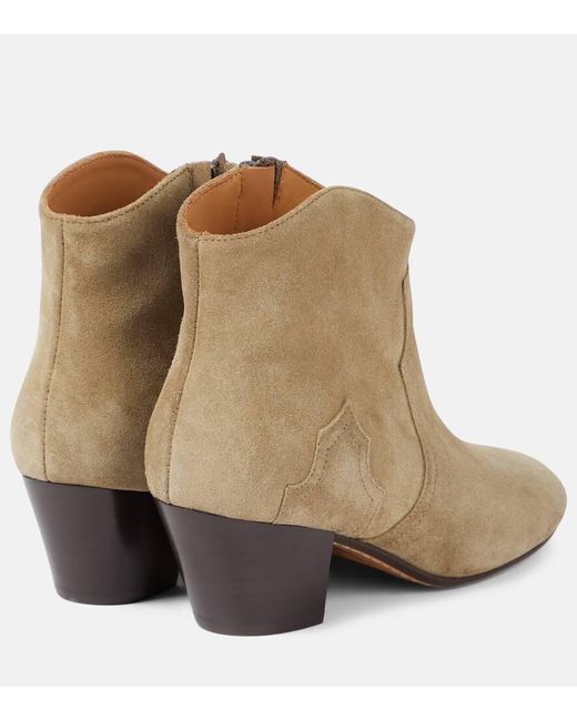 Isabel Marant Natural Suede Ankle Boots
