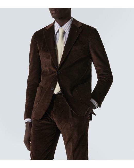 Lardini Brown Corduroy Blazer for men