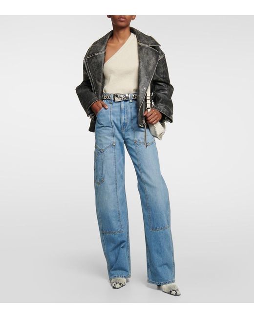 Re/done Blue Super High Workwear Jeans
