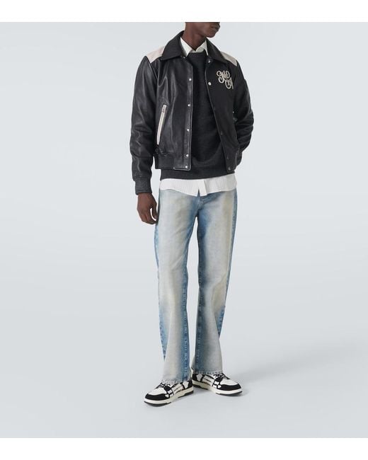 Amiri Blue Ma Quad Cuff Straight Jeans for men