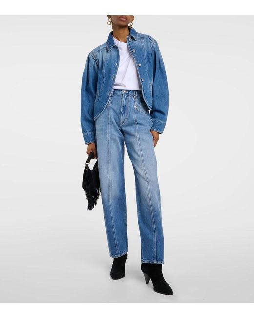 Giacca di jeans cropped Valette di Isabel Marant in Blue