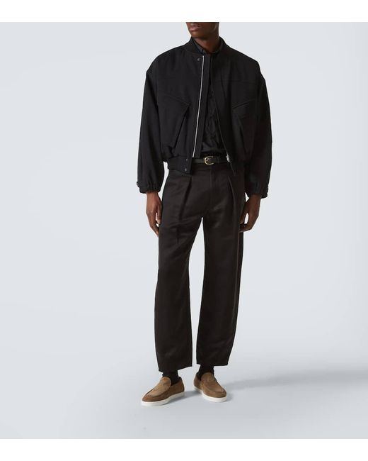 Christian Louboutin Slip-Ons Varsiboat Aus Veloursleder in Brown für Herren