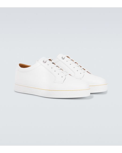 John Lobb Molton Leather Sneakers in White for Men | Lyst