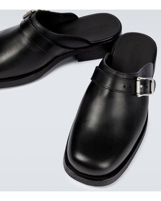 Our Legacy Camion Leather Mules in Black for Men | Lyst UK