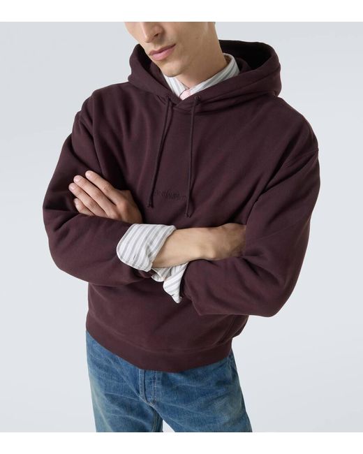 Saint Laurent Hoodie Aus Baumwolle in Purple für Herren
