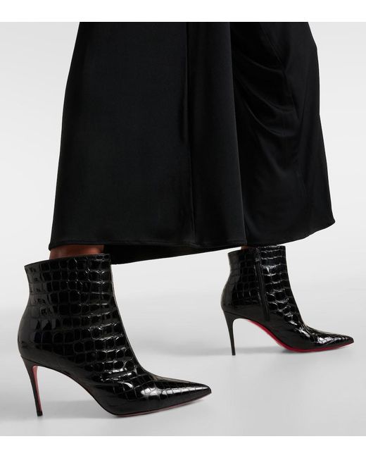 Christian Louboutin So Kate 85 Black Calf Ali Boots