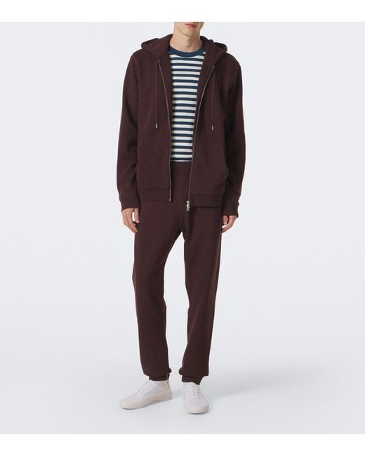 Sudadera Con Capucha De Algodon Sunspel de hombre de color Brown
