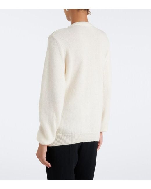 Costarellos Natural Madley Crystal-Embellished Sweater