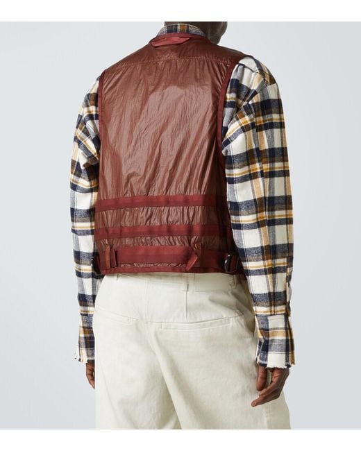 C P Company Brown Cs Ii Logo Technical Vest for men