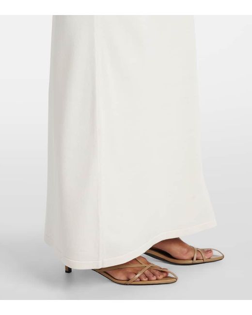 Robe Longue Caden En Soie Melangee AYA MUSE en coloris White