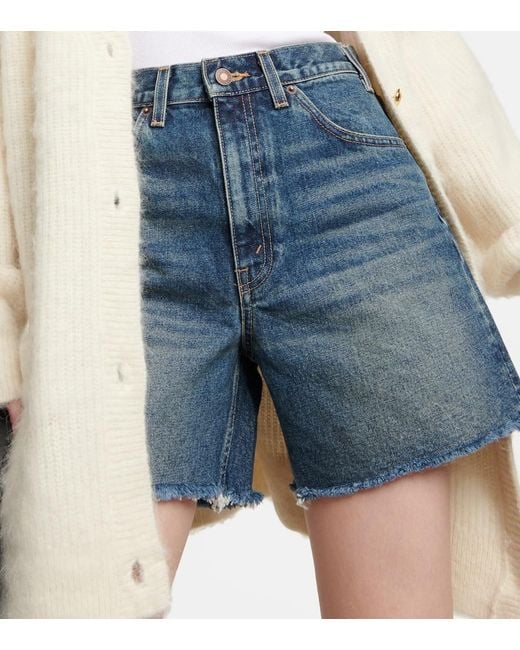 Nili Lotan Blue Yoann Denim Shorts