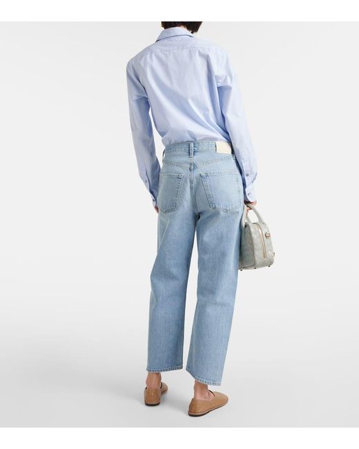 Citizens of Humanity Blue Mid-Rise Straight Jeans Dahlia