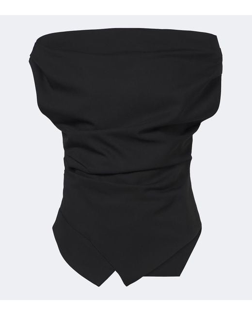 Rohe Black Draped Asymmetric Top