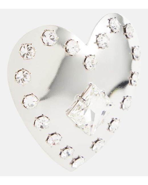 Orecchini con cristalli di Alessandra Rich in White