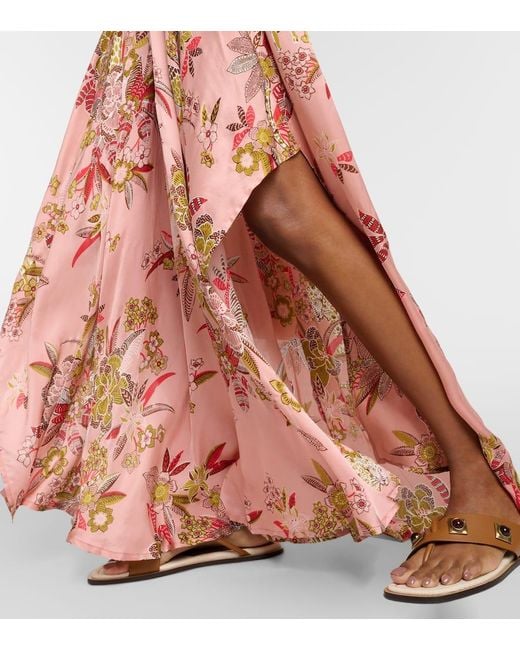 Vestido largo Mabelle floral Poupette de color Pink