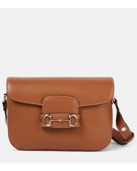 Gucci Brown Schultertasche Horsebit 1955 Medium