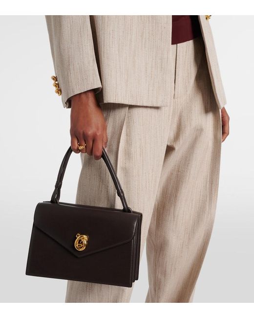 Bottega Veneta Black Schultertasche Knot Lock Small Aus Leder